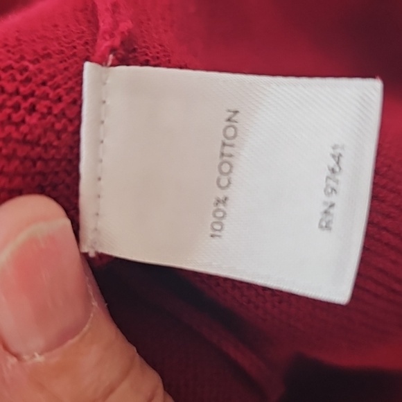 J. Jill Rich Red Knit Top, Size XL. boat Neck, 3/4 Sleeves. 100% Cotton - Picture 6 of 6